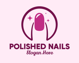 Nail - Sparkling Nail Spa Manicure logo design