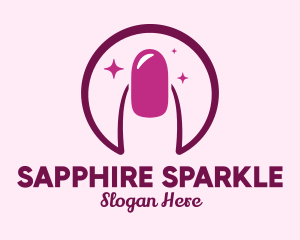 Sparkling Nail Spa Manicure logo design