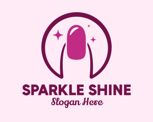 Sparkling Nail Spa Manicure logo design