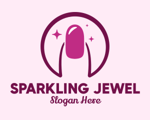 Sparkling Nail Spa Manicure logo design