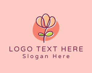 Yogi - Rose Flower Spa logo design