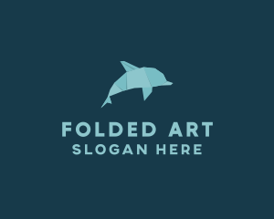 Origami - Aquatic Dolphin Origami logo design