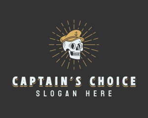 Captain - Naval Skull Captain logo design