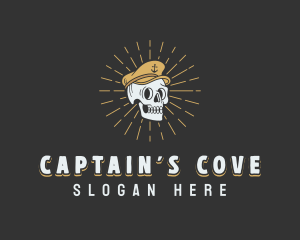 Captain - Naval Skull Captain logo design