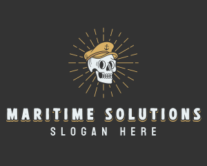 Naval - Naval Skull Captain logo design