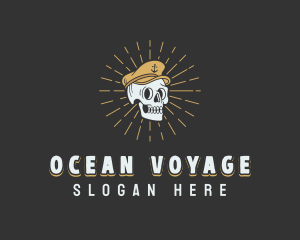 Naval Skull Captain logo design