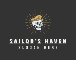 Naval Skull Captain logo design