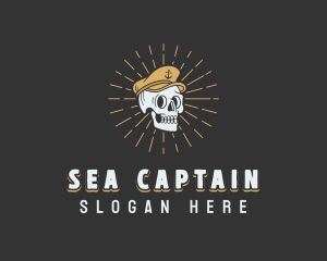 Naval Skull Captain logo design