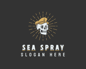 Naval Skull Captain logo design