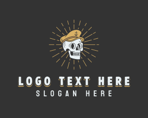 Voyager - Naval Skull Captain logo design