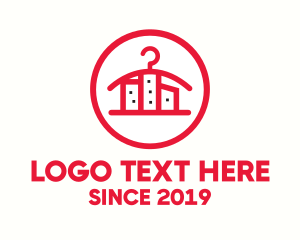 Laundromat - Red Hanger City logo design