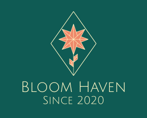 Stained Glass Flower logo design