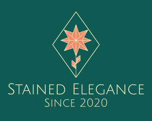 Stained Glass Flower logo design