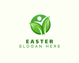 Human Leaf Nature Logo