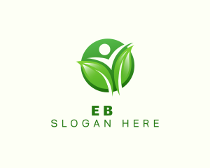 Vegetarian - Human Leaf Nature logo design