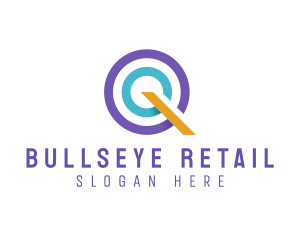 Target - Bullseye Target Letter Q logo design