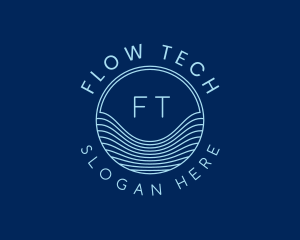 Tech Laboratory Waves logo design