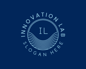 Laboratory - Tech Laboratory Waves logo design