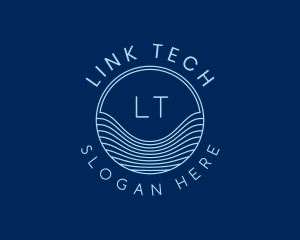 Tech Laboratory Waves logo design