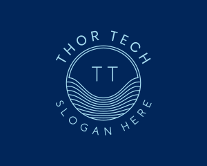 Tech Laboratory Waves logo design