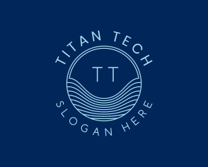 Tech Laboratory Waves logo design