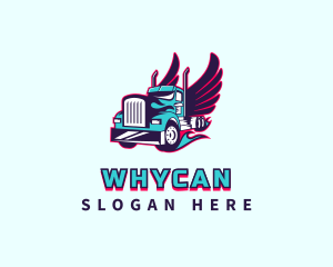 Freight - Flaming Truck Wings logo design