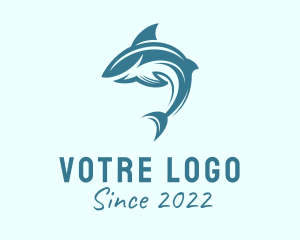 Sea - Ocean Shark Surfing logo design