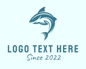 Powerful - Ocean Shark Surfing logo design