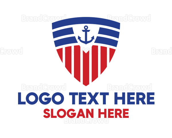 Stripe Anchor Shield Logo
