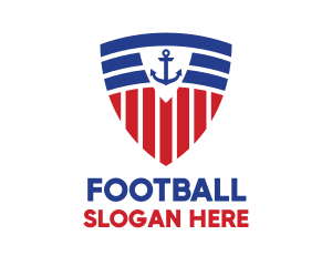 Shield - Stripe Anchor Shield logo design