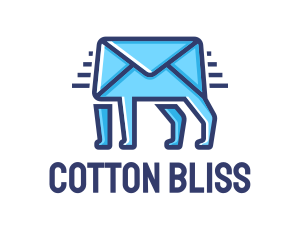 Blue Envelope Walking logo design