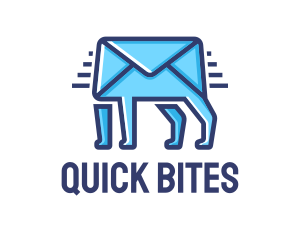 Blue Envelope Walking logo design