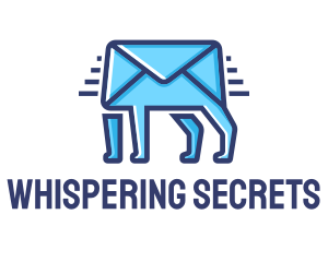 Blue Envelope Walking logo design