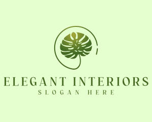 Monstera Leaf Decoration logo design