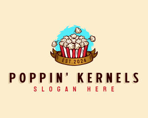 Popcorn Snack Food logo design