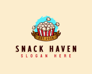 Popcorn Snack Food logo design