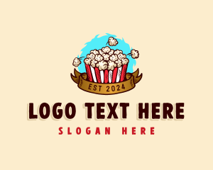 Snacks - Popcorn Snack Food logo design