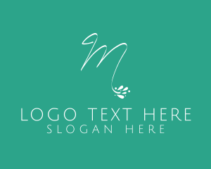 Letter M - Floral Beauty Salon logo design
