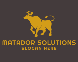 Bull Animal Bullfighting logo design