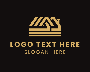Roof - Abstract House Roof Construction logo design