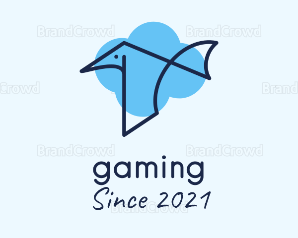 Monoline Flying Bird Logo
