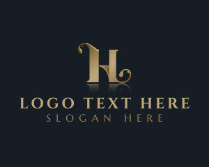 Letter H - Luxury Restaurant Cafe logo design