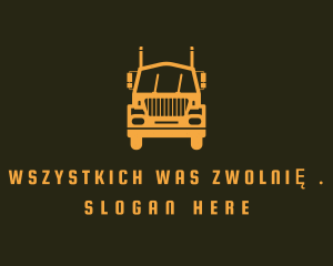 Orange Trucking Transport Logo