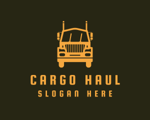 Orange Trucking Transport logo design