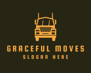 Orange Trucking Transport logo design