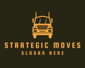 Orange Trucking Transport logo design