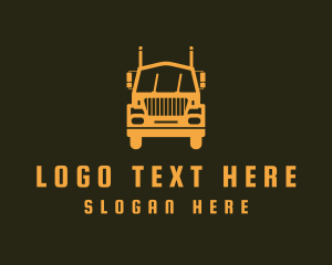 Freight - Orange Trucking Transport logo design