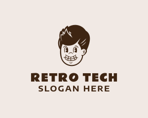 Retro Man Character logo design