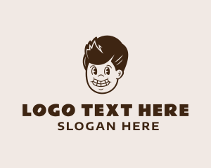 Smiling - Retro Man Character logo design
