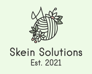 Skein - Natural Flower Crochet logo design